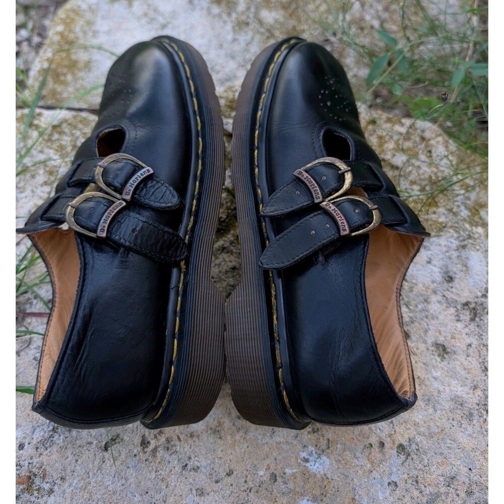 Vintage Dr. Martens Made In England 8065 Mary Jane Sz UK 5 USA 7.5 Black Double